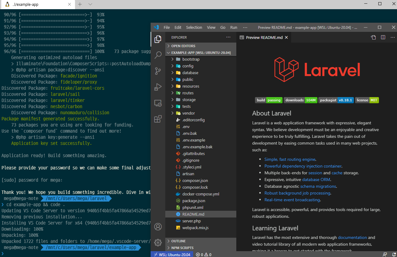 Как установить laravel на windows